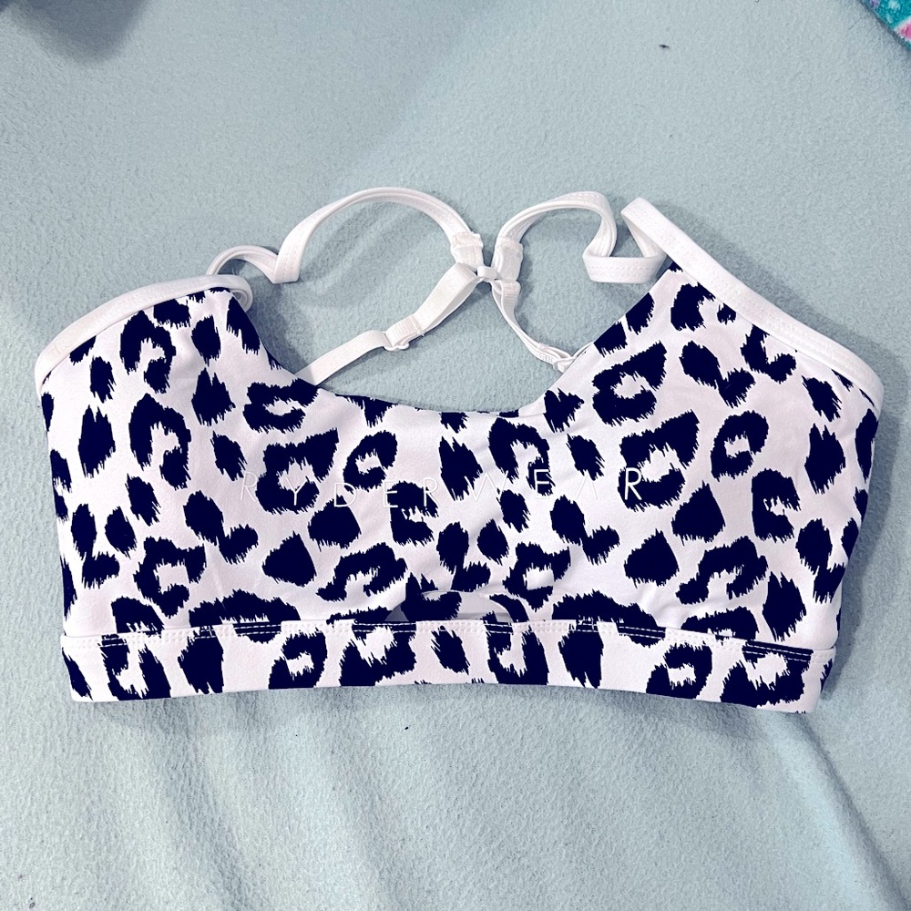 Ryderwear Animal Sports Bra black and white leopard